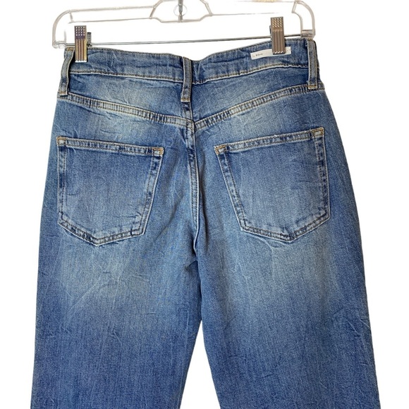 Pilcro & The Letterpress Anthro Sz 25 Boot Cut Slim Side Slits Denim Pants - Picture 7 of 10